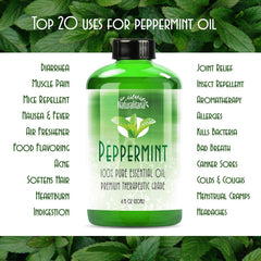 Peppermint essential oil diffuser for aromatherapy