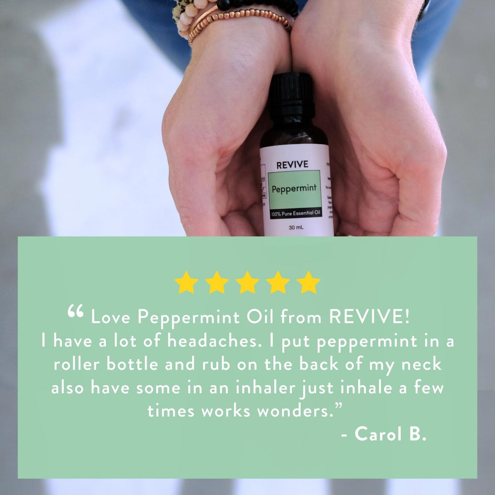 Peppermint essential oil for aromatherapy session