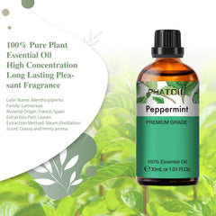 Diffuser releasing peppermint essential oil aroma