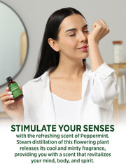Peppermint essential oil being diffused