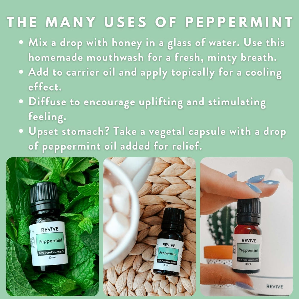 Peppermint essential oil for skin and hair care application