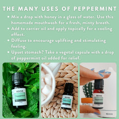 Peppermint essential oil for skin and hair care application