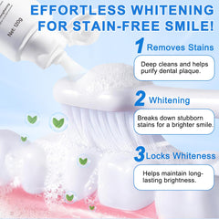 Natural peppermint toothpaste bottle for daily oral care