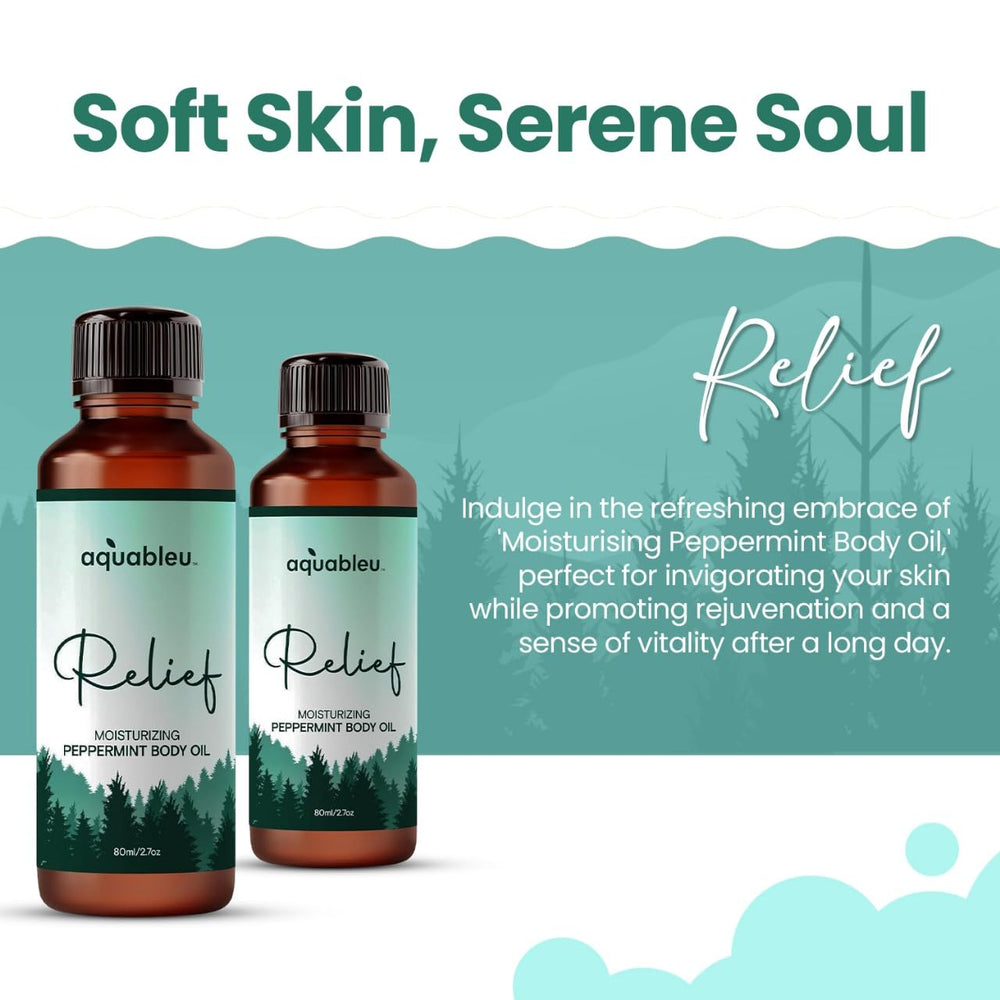 Peppermint massage oil being applied to skin