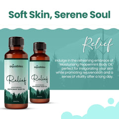 Peppermint massage oil being applied to skin