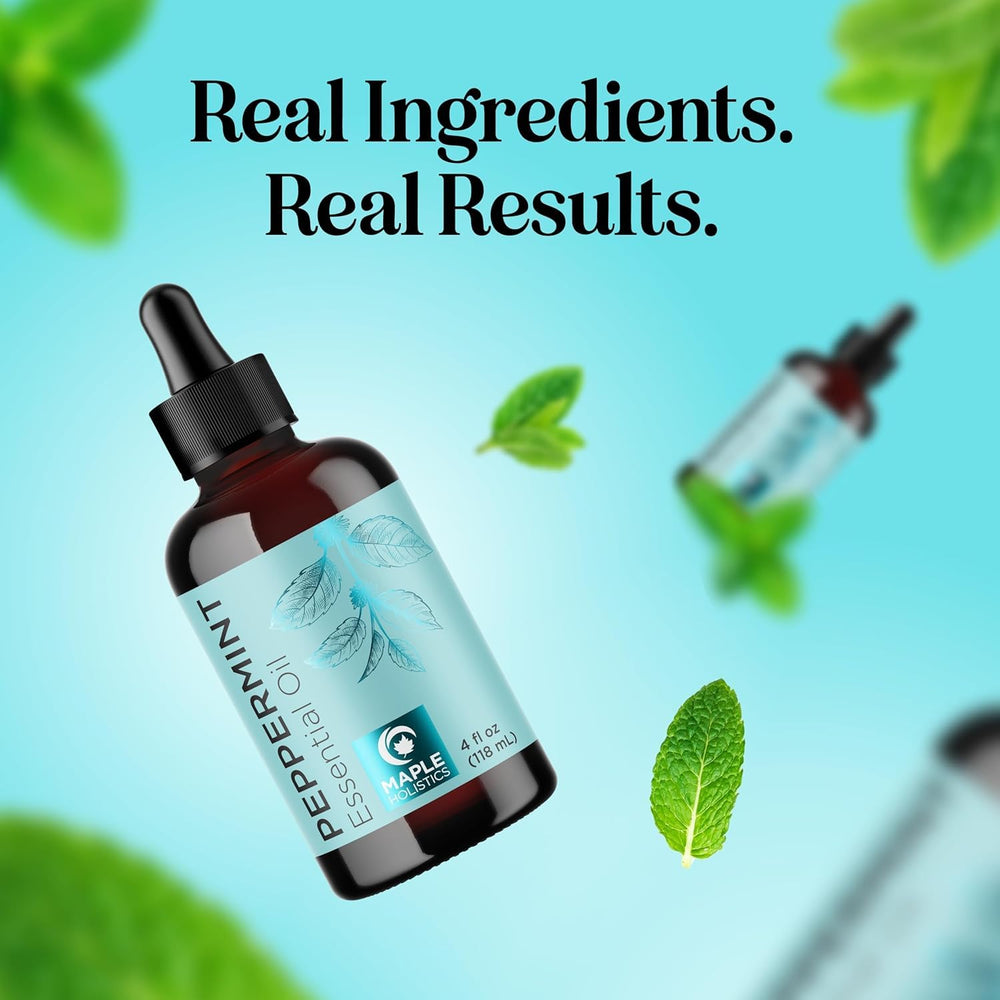Maple Holistics peppermint essential oil packaging