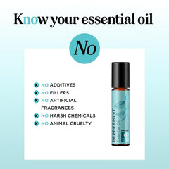 Packaging front of Peppermint Oil Roll On by Maple Holistics