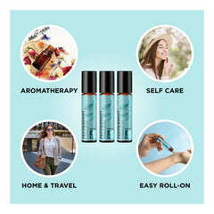 Travel-friendly peppermint oil roll-on for on-the-go