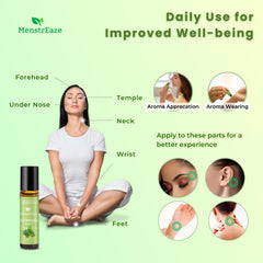 Nighttime calming mood uplift concept with peppermint aroma