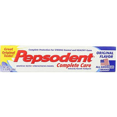 Bathroom scene with Pepsodent toothpaste on vanity