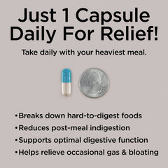 Peptiva digestive enzymes capsules beside product packaging
