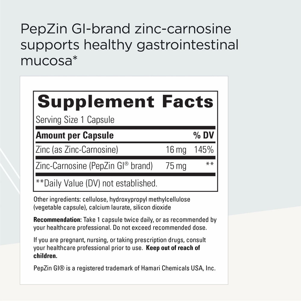 PepZinGI zinc-carnosine complex illustration