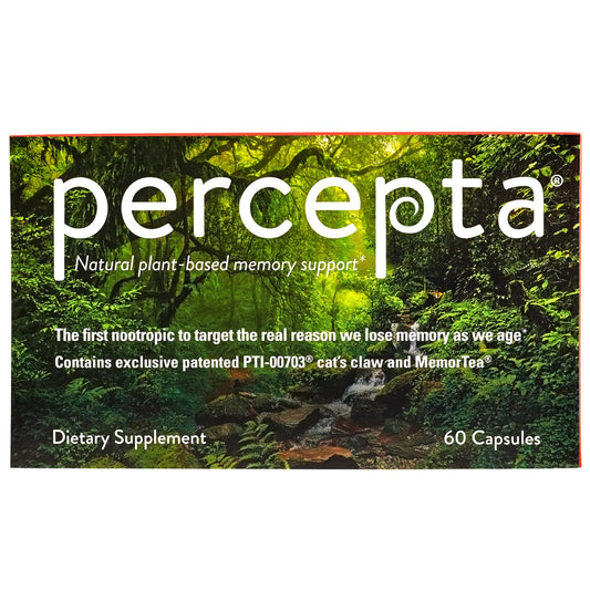Percepta packaging with product name