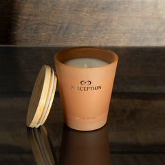 Perception Aromas 50-hour burn candle in action for extended ambience
