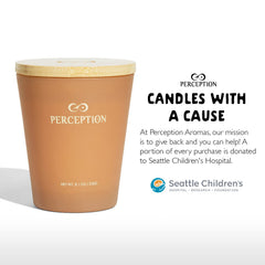 Perception Aromas hand-poured soy wax candle for clean long-lasting burn