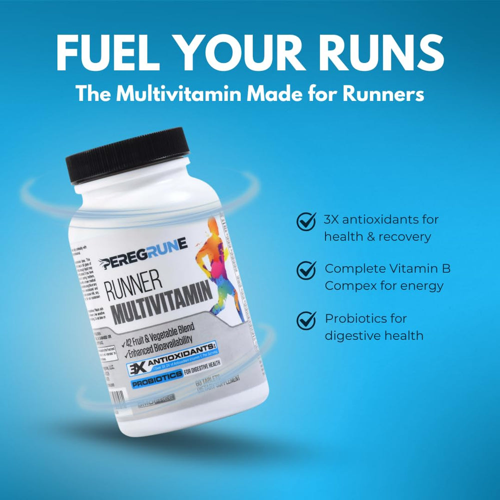 Runners energy and endurance represented by active athlete