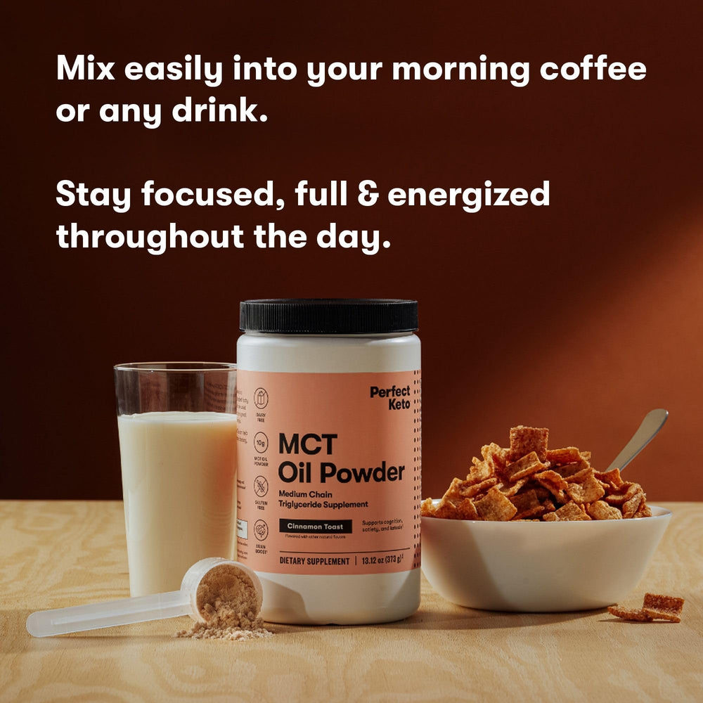 Protein shake blended with MCT Oil Powder