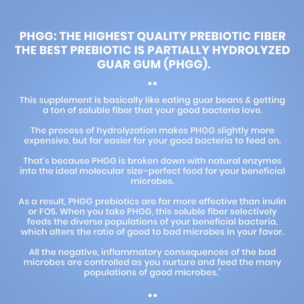 Nutrition label for PERFECT PASS Prebiotic PHGG Powder 210g