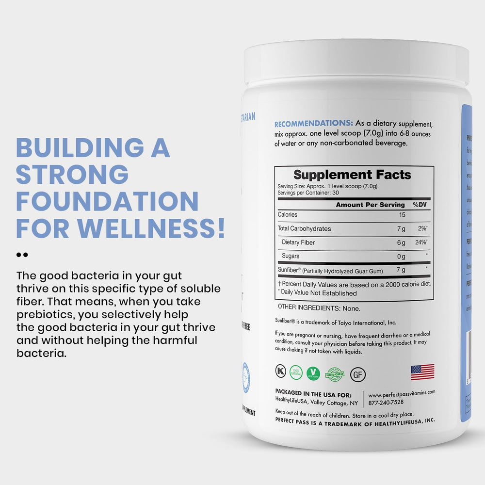 Packaging box of PERFECT PASS Prebiotic PHGG Powder 210g