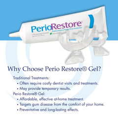 Mint flavored 1.7% hydrogen peroxide oral cleansing gel tube with swatch