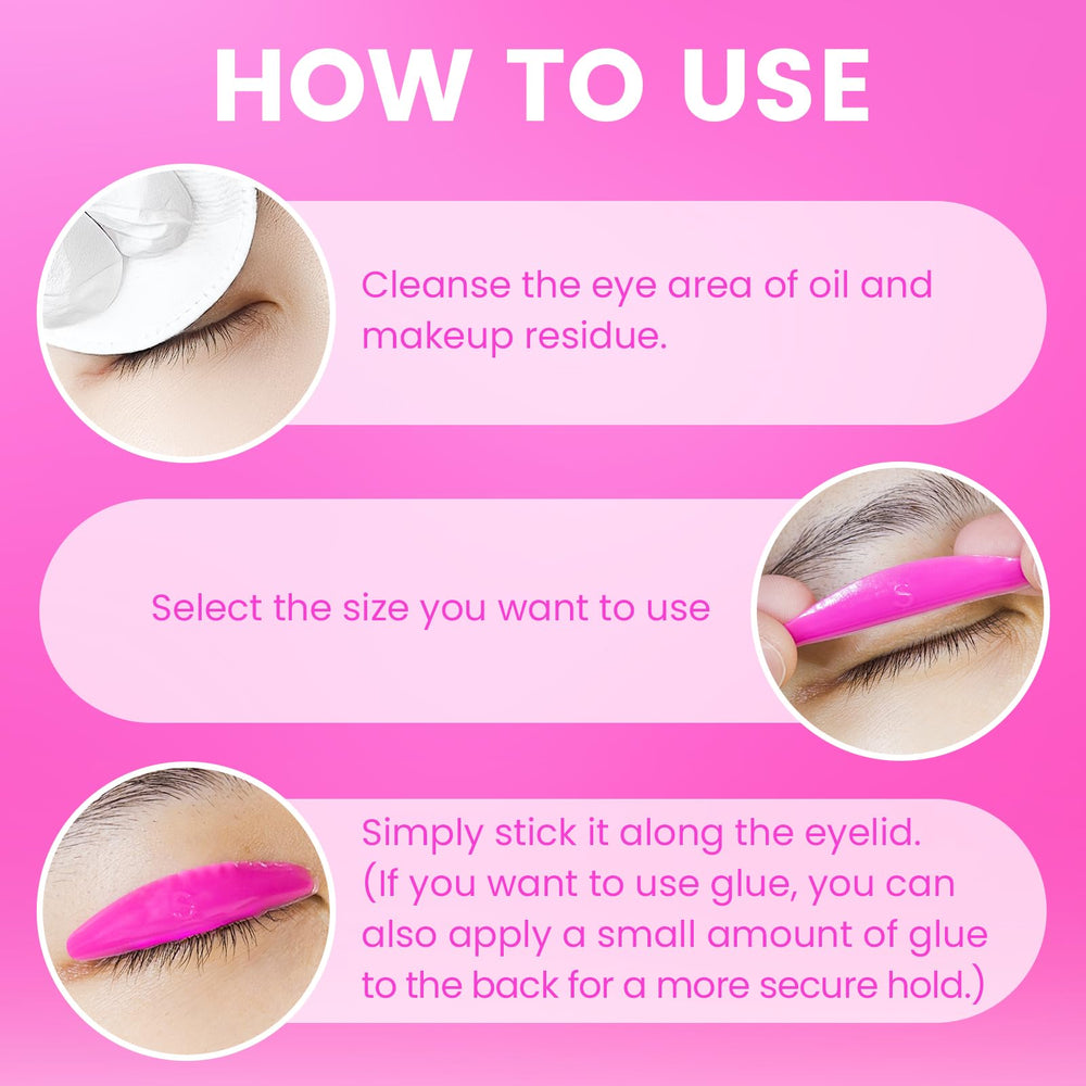 PERMANIA easy clean lash lift pads rose reusable with saline rinse