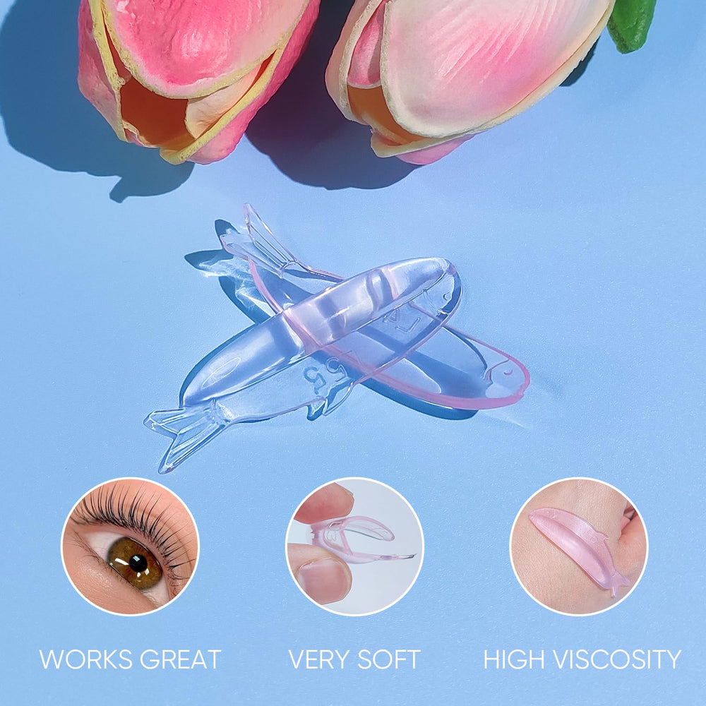 PERMANIA soft-material lift shields comfortably fit sensitive eyelids.