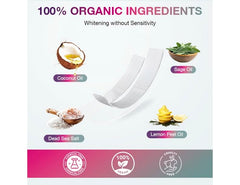 No-slip whitening strips adhered during treatment