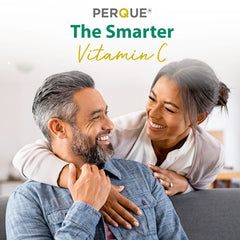 Nutritional facts showing Vitamin C 1000 mg and Calcium 111 mg in Perque Potent C Guard 1000 mg