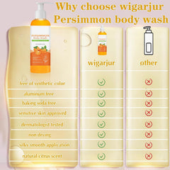 Persimmon Body Wash odor elimination action in daily use.