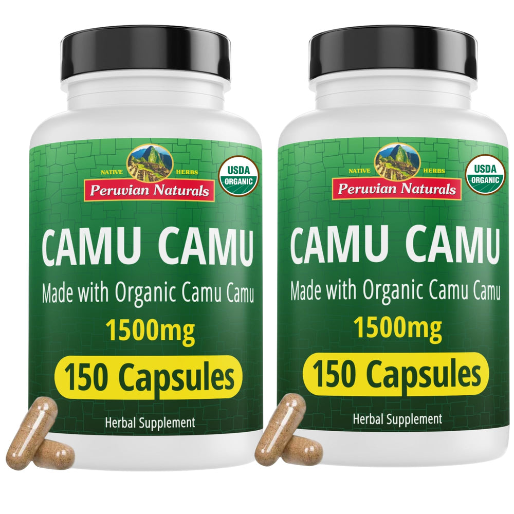 Peruvian Naturals Camu Camu capsules bottle label