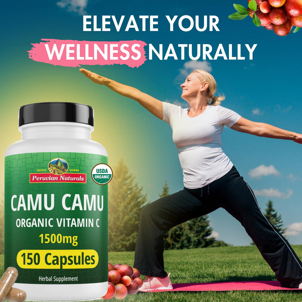 Made in USA GMP-certified facility label for Camu Camu capsules