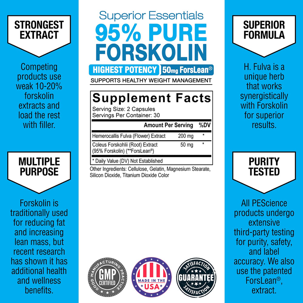 PEScience Forskolin-95+ with hemerocallis fulva synergy
