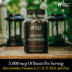 Ingredient panel of Biotin Gummies