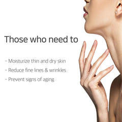 Cream being applied to the neck area