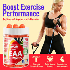 All 9 essential amino acids and BCAAs on product packaging