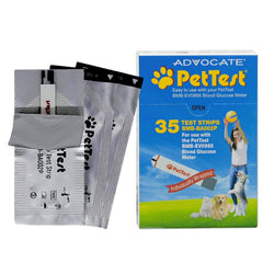 Advocate PetTest blood glucose strips packaging enables convenient at-home testing