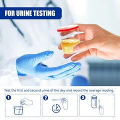 Dip a pH test strip into a urine sample