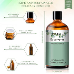 Measuring eucalyptus essential oil with a glass dropper