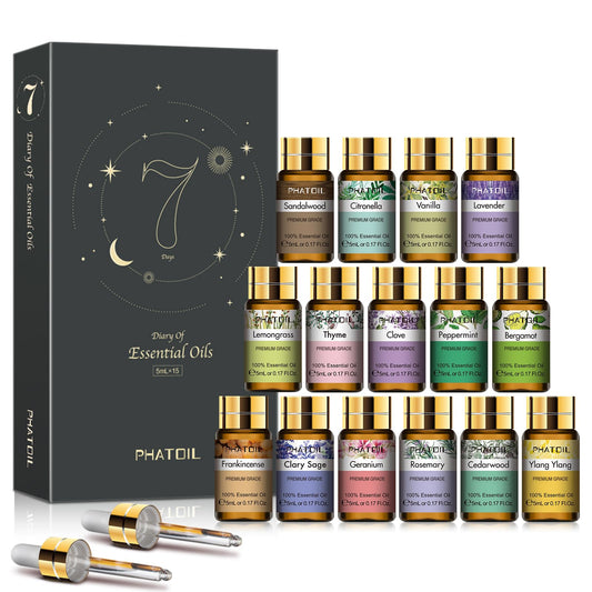 PHATOIL 15-piece essential oils gift set packaging