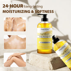 PHATOIL after-shower oil quickly absorbs into damp skin