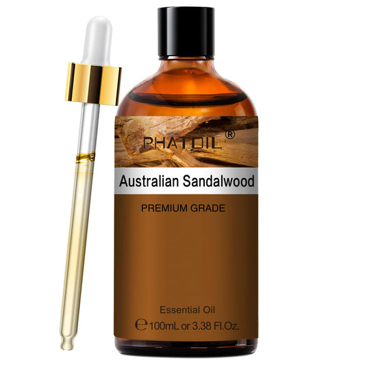 PHATOIL Australian Sandalwood Essential Oil bottle 100ml with dropper