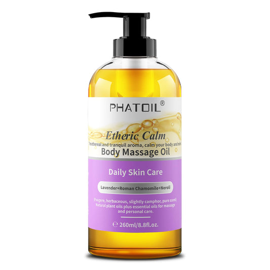 PHATOIL Etheric Calm Body Massage Oil 260ml bottle with pump