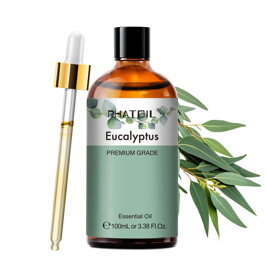 PHATOIL eucalyptus essential oil in a 100ml amber bottle