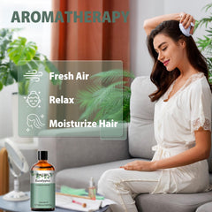 Hair care use of eucalyptus essential oil with carrier oil