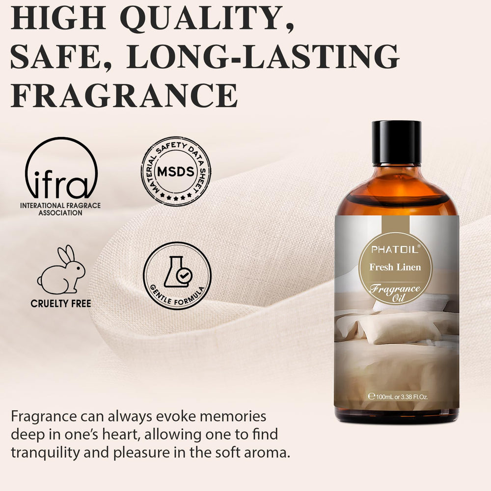 Premium glass dropper for PHATOIL Fresh Linen fragrance oil