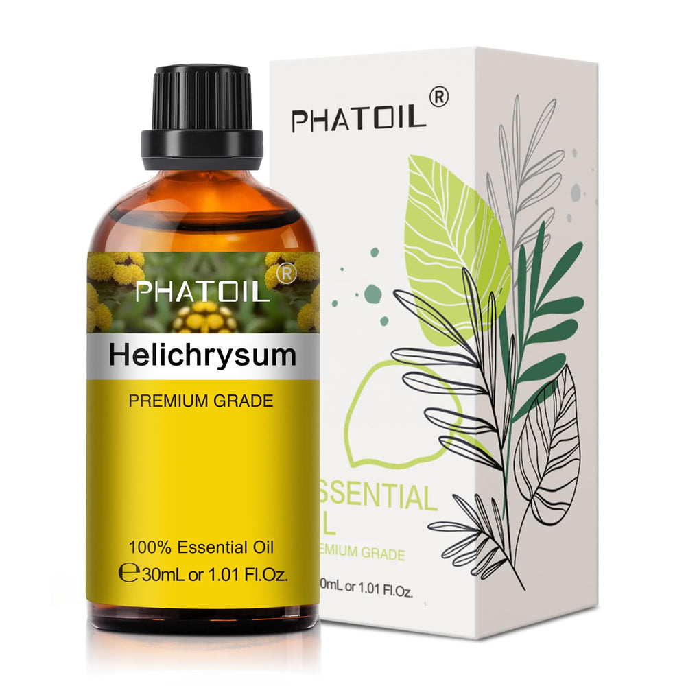 PHATOIL Helichrysum essential oil in a 30ml amber bottle with dropper