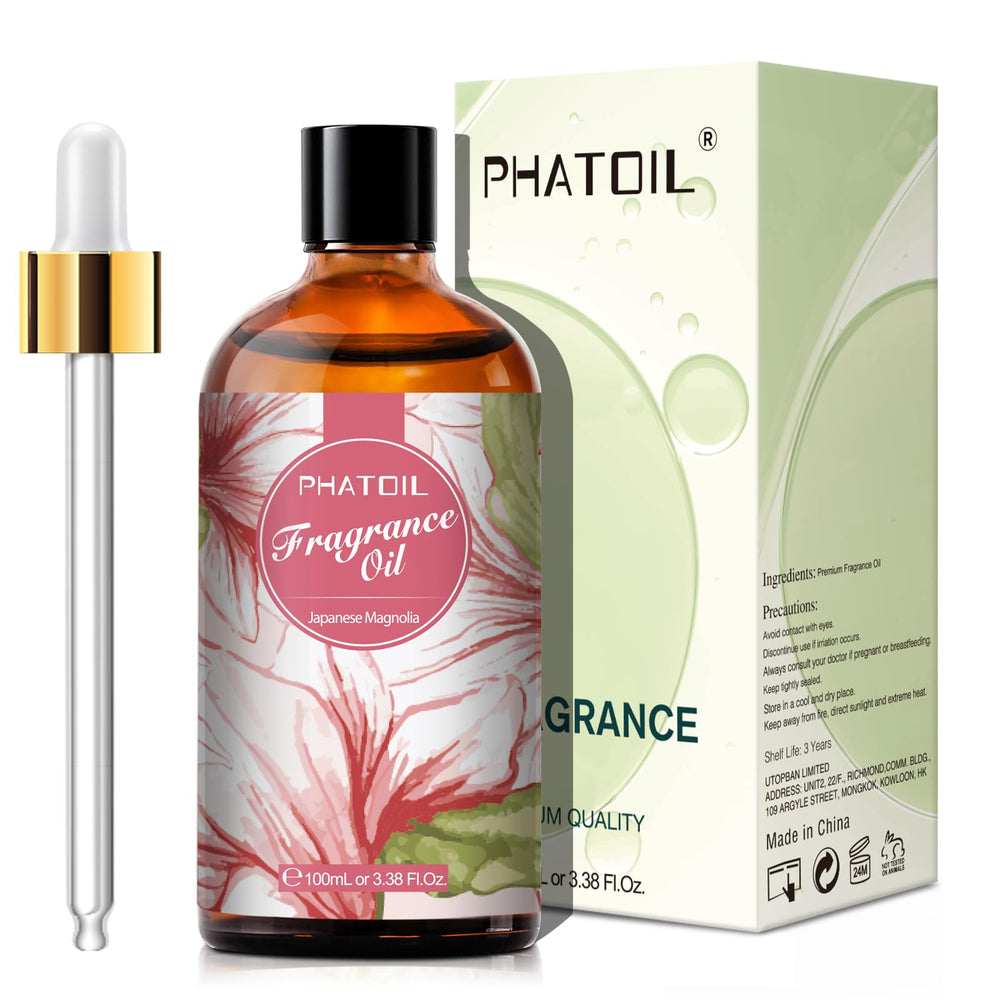 PHATOIL Japanese Magnolia fragrance oil bottle - side view