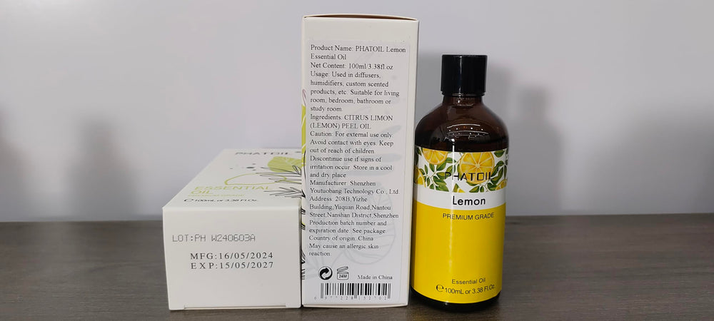 PHATOIL Lemon Essential Oil gift box packaging