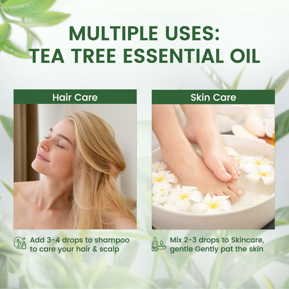 Tea tree oil being used in a diffuser for aromatherapy