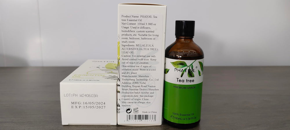 PHATOIL Tea Tree Oil label on bottle